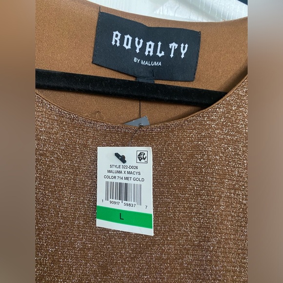 ROYALTY BY MALUMA
Women's Metallic-Threaded Side-Cutout Dress in Met Gold - Picture 7 of 7